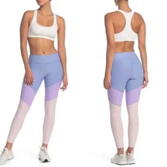 Outdoor Voices Leggings Medium Spring Lilac Colorblock 7/8 High Rise Workout - Picture 11 of 11